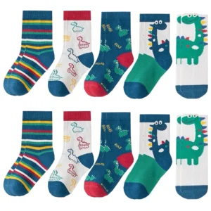 10 Pairs Boys Dinosaur Socks