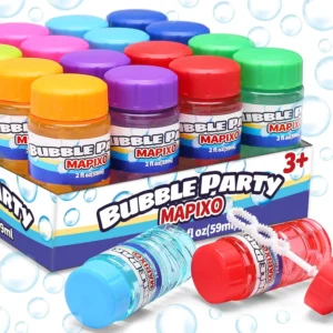 16 Pack Colorful Bubble Bottles with Wand